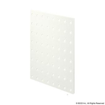 65-2664 | HDPE Pegboard: 6mm Thick, White - Image 1
